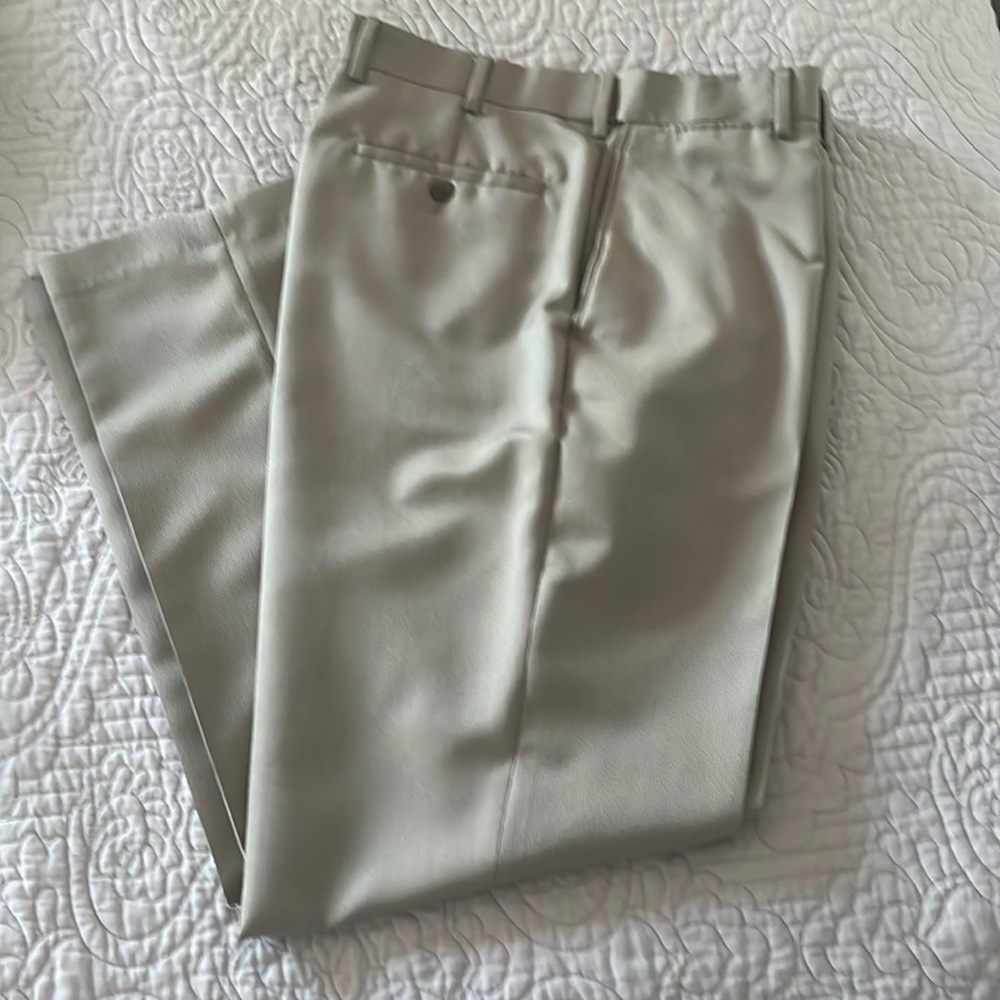 Louis Rafael Rossi gold/tan nailhead pattern dress pants